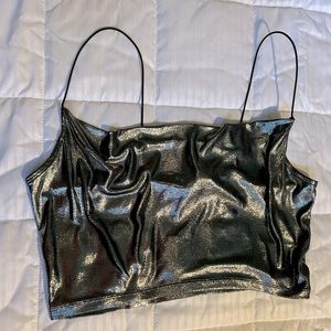 H&M Women Metallic Crop Top